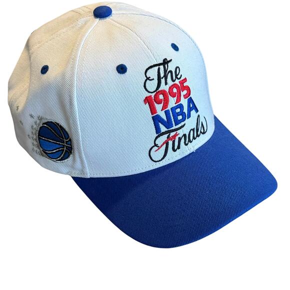 Vintage 90s Mitchell & Ness NBA Finals Snapback Hat Rockets Magic OSFA 1995 - Picture 2 of 8